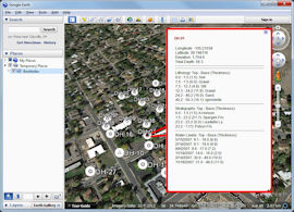 RockWorks Borehole Location Map in Google Earth