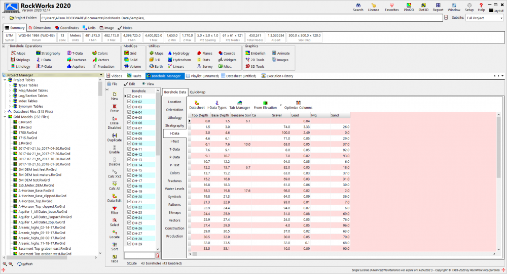 Creating multiple I data tables - RockWorks - RockWare Support Forum