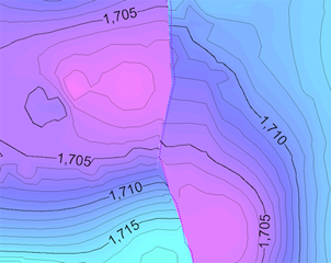 RockWorks contours fault map 2D