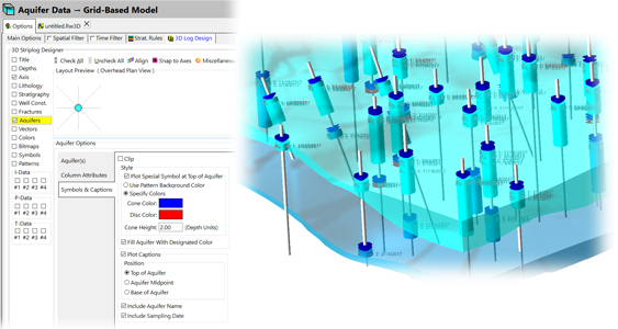 RockWorks aquifer clipped clip sample name