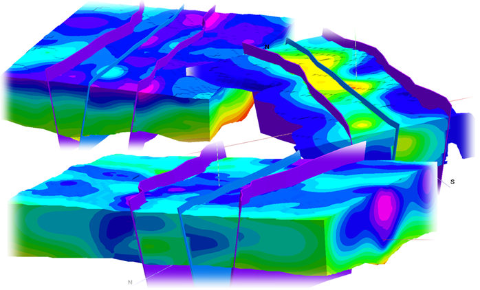 RockWorks radial basis function solid modeling