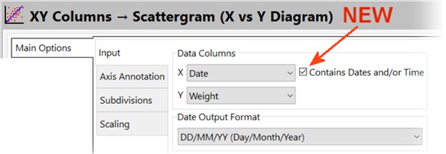 RockWorks scattergram menu utilities