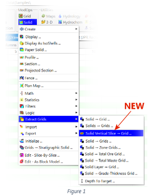 RockWorks Model Slice Vertical Extract