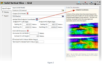 RockWorks Vertical Slice Endpoint coordinates