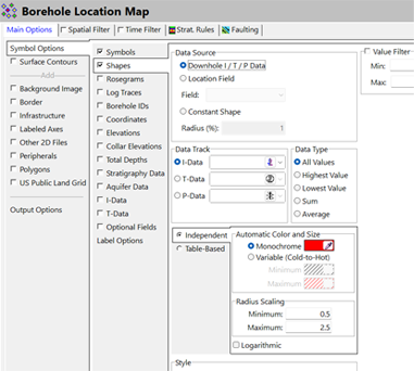 RockWorks borehole map location