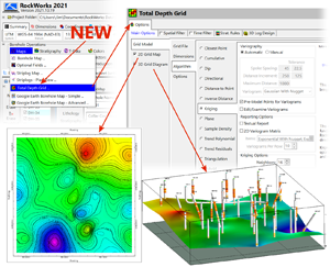 RockWorks Borehole depth grid